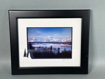James Hanson Serene Mountain Landscape Pencil Signed Framed Print