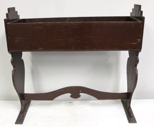 Antique Wood Flower Bed Stand