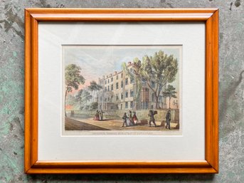 A Vintage Hand Colored Etching - Chelsea, NYC