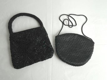 Vintage Black Beaded Purses Lot