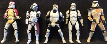 Lot Of 5 Assorted Vintage Star Wars Stormtrooper Action Figures