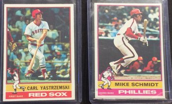 1976 Topps Carl Yastrzemski & Mike Schmidt Cards
