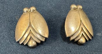 Vintage Georg Jensen 106 Sterling Modernist Earrings