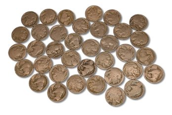 36 Indian Head Buffalo Nickels