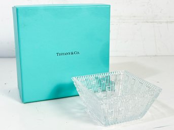 A Tiffany Basket Weave Bowl In Original Box