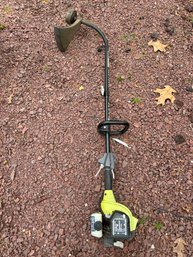 RYOBI 25cc 2-Cycle Attachment Capable Full Crank Curved Shaft Gas String Trimmer (Untested)