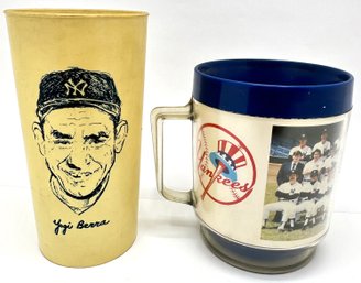 Yogi Berra Yoohoo Cup & Yankees Plastic Mug