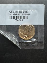 2016-D Uncirculated Gerald Ford Presidential Dollar In Littleton Package