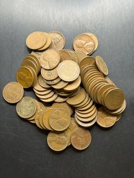 100 Wheat Pennies 1940's, 1950's