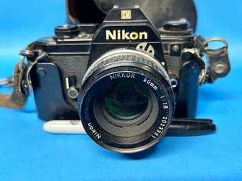 Nikon EM 35mm Camera With Case