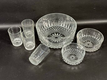 An Assortment Of Arcoroc Glassware, Made In France