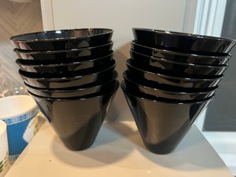 Dark Purple Martini Stemless Glasses