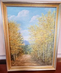 Original Painting Of Trees By Local Artist/Hobbyist, Signed