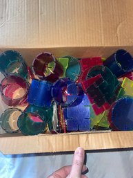 Shoe Box Full Of Plastic Building Pieces