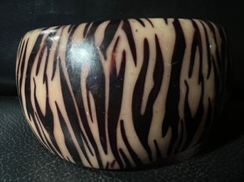 Batik Zebra Resin Bangle Bracelet