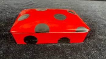 'Polka Dots' Fitz And Floyd Fine Porcelain Trinket Box