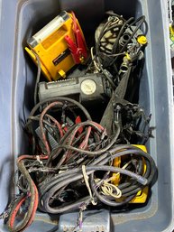 Car Care Surprise Lot: Various Untested Air Compressors, Instant Battery Chargers, Car Cables