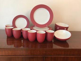 Dishes Noritake Red & White