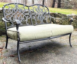 A Cast Aluminum Loveseat By Hampton Bay - 1 Of 2