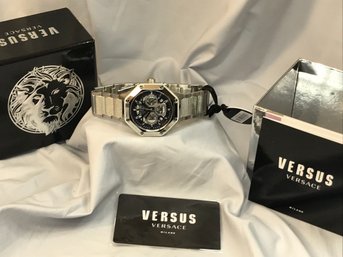 Incredible Brand New $495 VERSACE / Versus Chronograph Watch - New In Box - Warranty Cards - Mens / Unisex