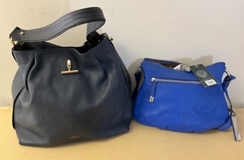 2 Vince Camuto Blue Handbags ~ 1 New With Tags ~ (A)