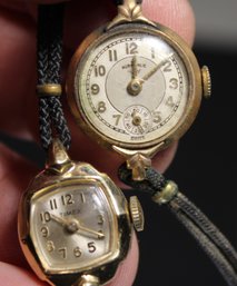 Two Vintage 1950s Gold Filled Ladies Wristwatches