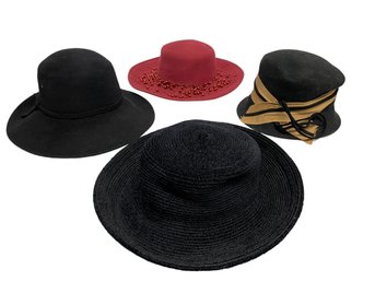 Collection Of Beautiful Brimmed Hats, Including One Helen Kaminski Made In Australia