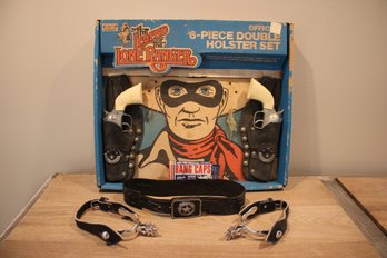 Vintage 1980 The Legend Of The Lone Ranger Official 6-piece Double Holster Set By Gabriel With Original Box