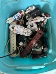 Huge Bin Clear Out Of Surge Protectors, Extension Chords, And Power Cubes