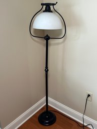 Pretty Floor Lamp With White Glass Shade