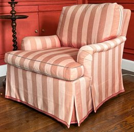 An Attractive Striped Armchair From The Sovereign Collection By Hickory Chair