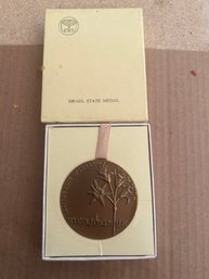 Nice State Of Israel Israel 1966 HOD Hasharon -'I'M The Rose Of Sharon' Official Medal TOMBAC W/ Box