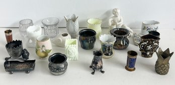 Lot Of Toothpick Holders- Including Silver Plate & Bavaria