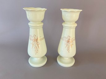 Pair Of Bristol Glass Vases