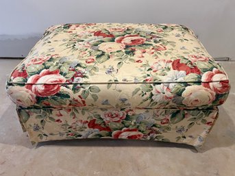 Vintage Floral Ottoman