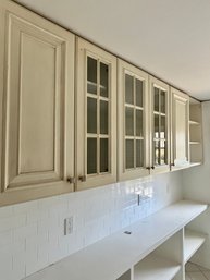 Quality Upper Cabinets And Open Shelf - Laundry Room