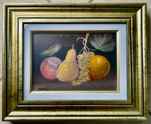 Oil On Canvas Fruit Still Life