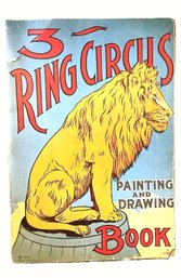 Antique 3 Ring Circus Painting And Drawing Book-1916