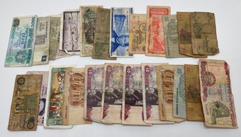 Over 20 Paper Money Bills From Many Countries