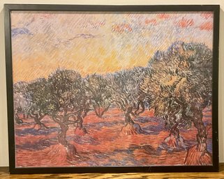 VAN GOGH's ' Olive  Orchard'  Post Impressionist Lithograph Print
