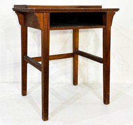 An Antique School Desk - Wonderful As Nightstand