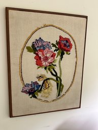 Hand Embroidered Floral Picture