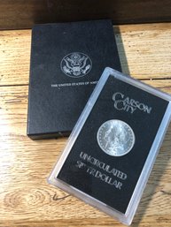 1883 CC US Morgan Silver Dollar $1 Uncirculated In Case Box