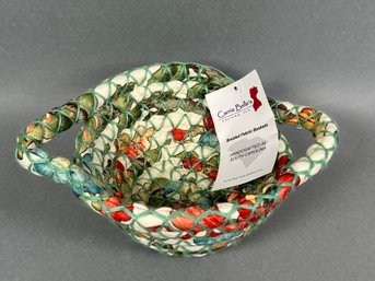 Carrie Belle's Handcrafted Braided Fabric Basket, Hand Crafted In South Carolina