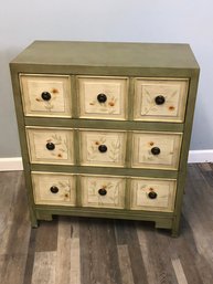 Apothecary Style Painted Three Drawer Accent Chest