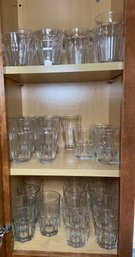 32 Assorted Clear Beverage Glasses No Chips