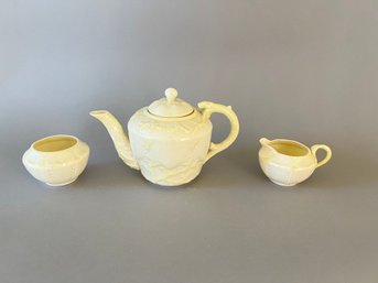 Beleek Tea Set In Shell And Coral Pattern