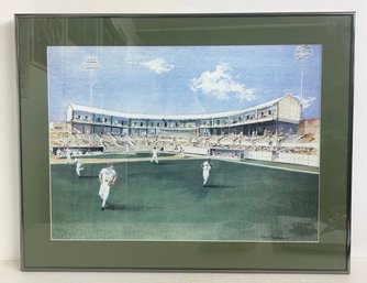 Beautifully Framed Baseball Print By Tracy Sugarman