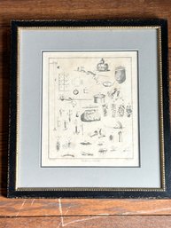 Orignal Copper Engraving -Custom Framed