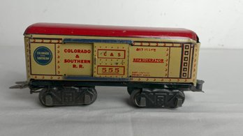 Marx O Scale Colorado & Southern 8 Wheel Metal 6' Lithographed Box Car #555